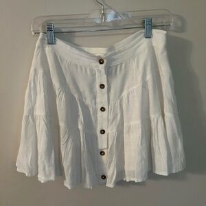 Forever 21 White/Cream Ruffle Skirt
